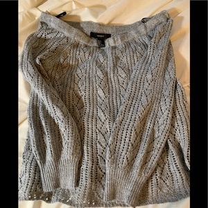 Cute forever 21 off the shoulder gray  sweater